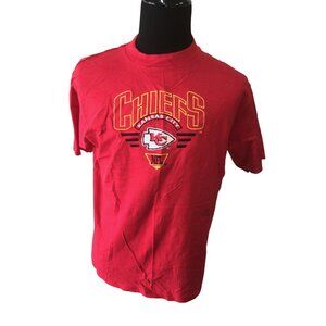 Logo 7 Chiefs Kansas City NFL Men's Size large Red Tee Shirt